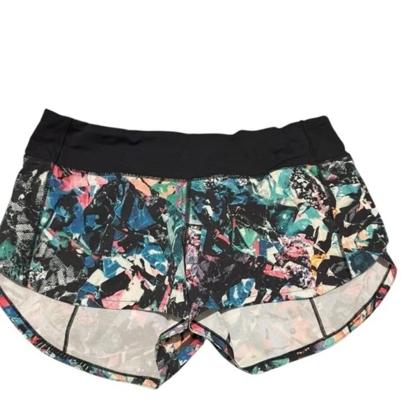 Lululemon Speed Up Short *2.5" Color Crush Multi / Black Sz 6 - Picture 2 of 7
